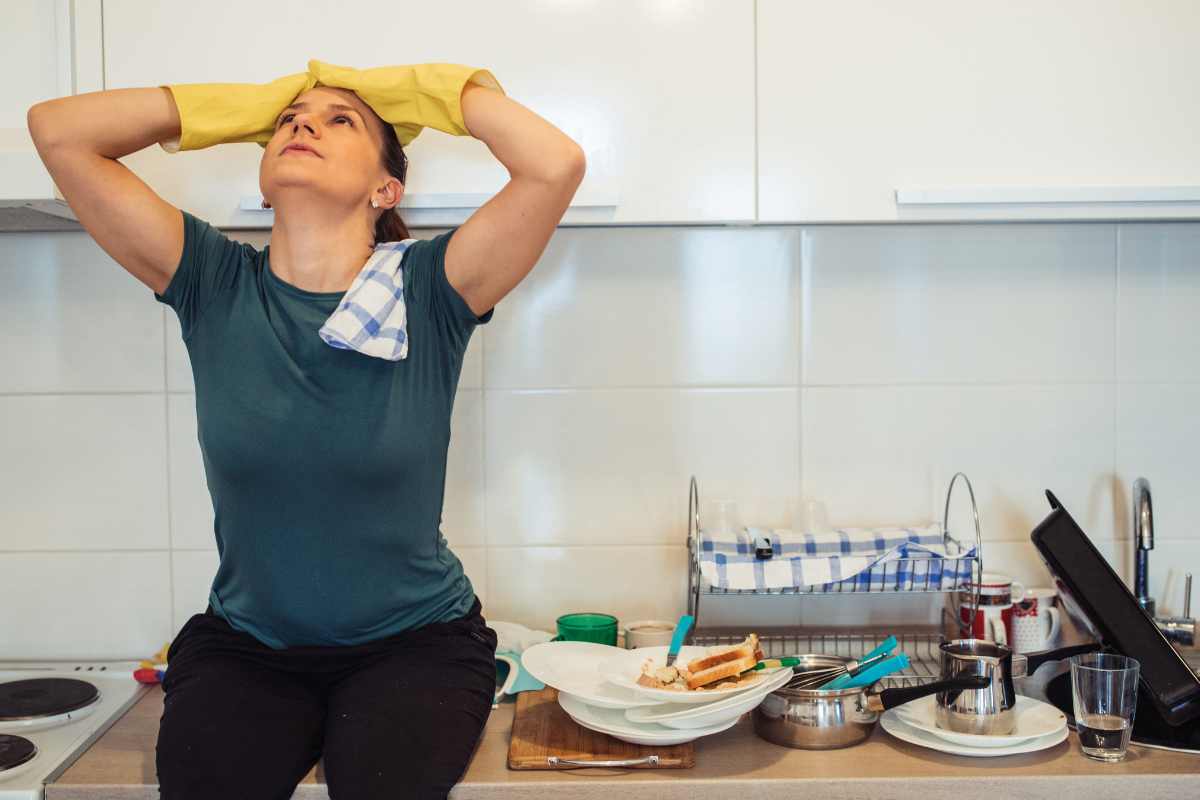 cucina in disordine