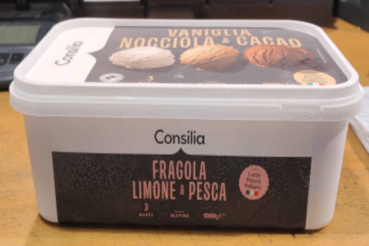 vaschetta di gelato consilia confezionata male