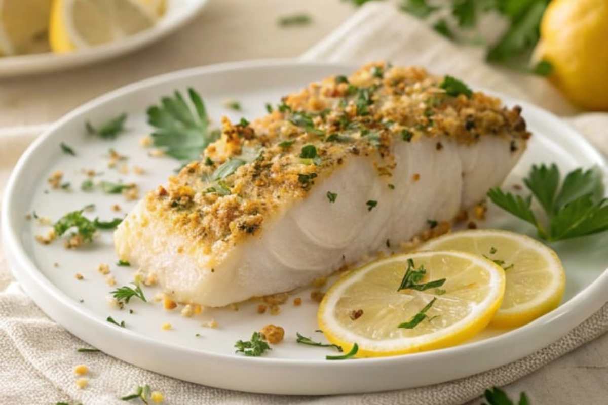 Merluzzo al forno due ingredienti