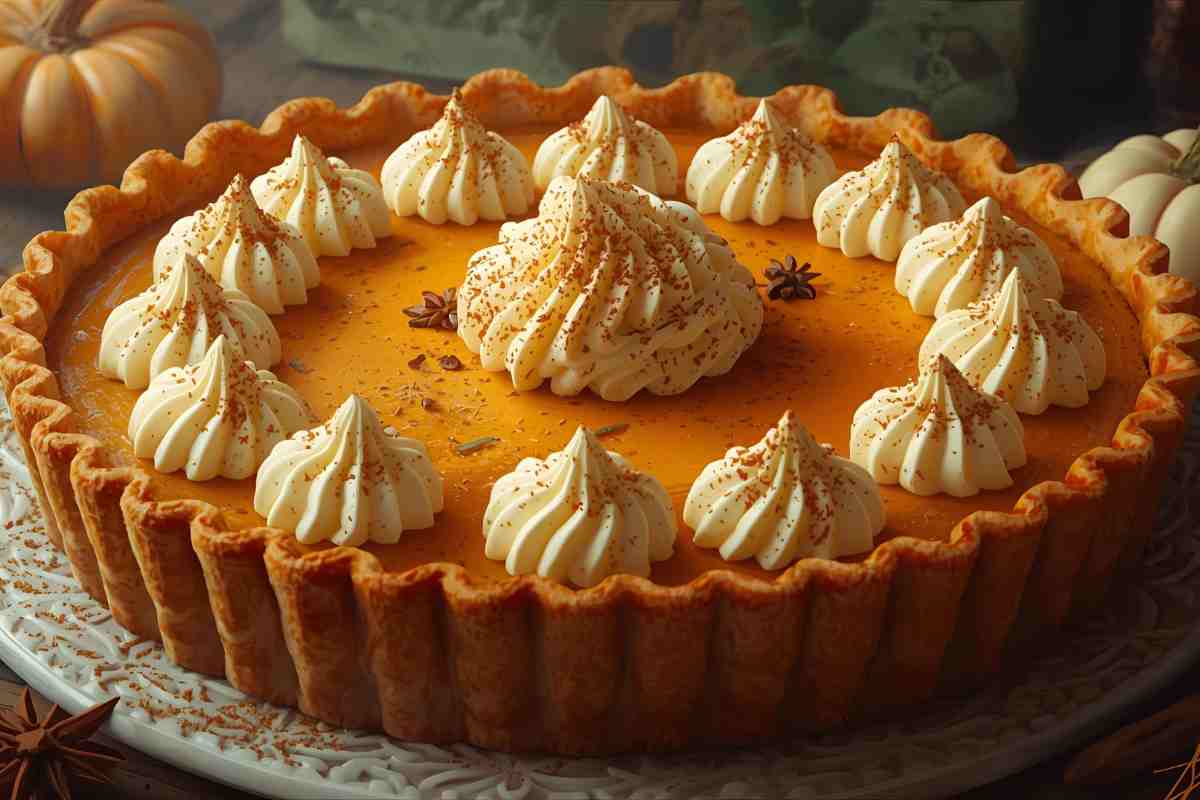 crostata alla zucca con panna e spezie