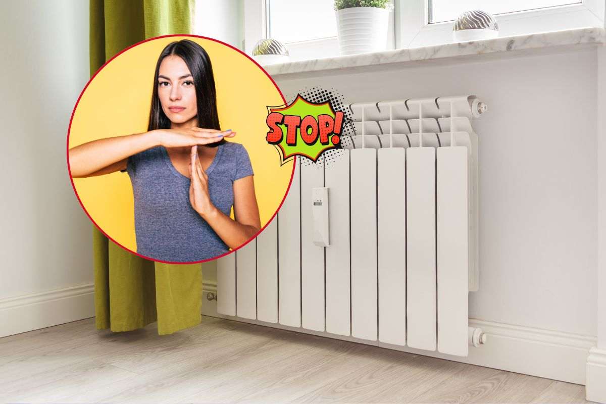 Termosifone acceso in casa