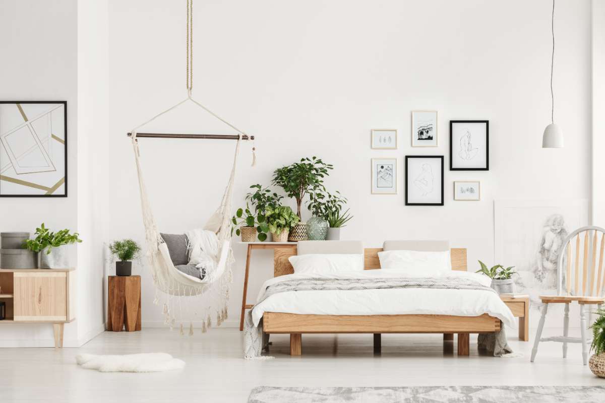 camera da letto piante e arredi