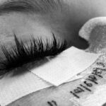 ciglia lunghe in primo piano